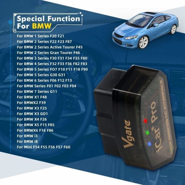 Vgate iCar Pro Bluetooth 4.0 Adapter OBD2 Diagnostic Scanner Tool Code Reader - Image 5