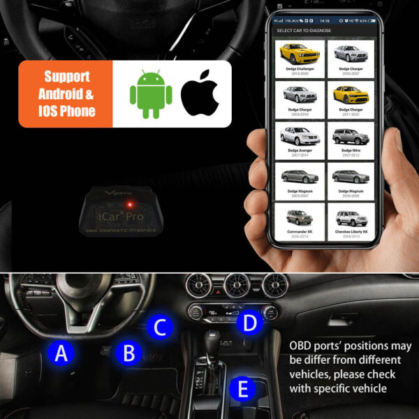 Vgate iCar Pro OBD2I Diagnostic Code Reader Scanner Bluetooth 4.0 Android IOS - Image 5