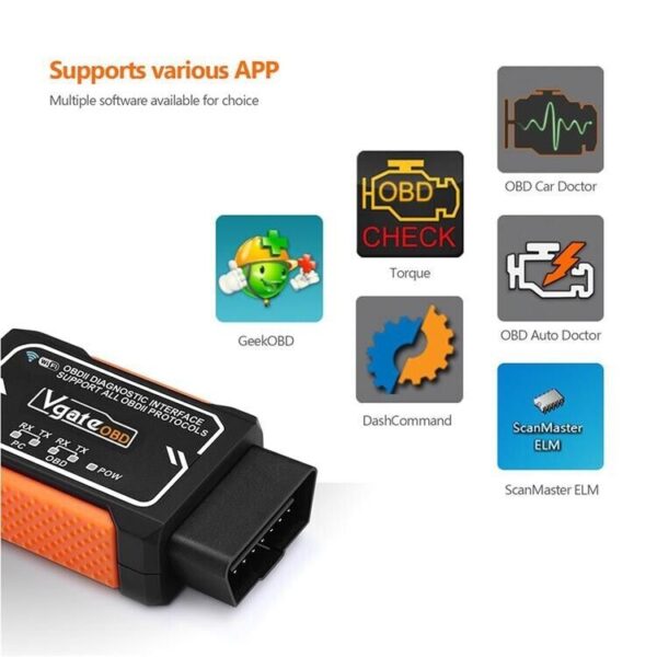 Vgate OBD2 Scanner Tools V287 3.0 Auto Diagnosis Code Reader Tool For Android - Image 6