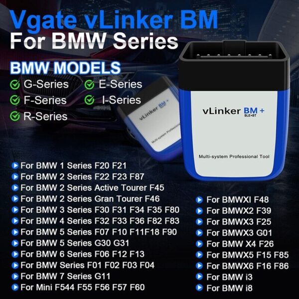 Vgate vLinker BM/BT V2.2 ELM327 OBD2 Car Diagnostic Scanner for IOS Android - Image 5