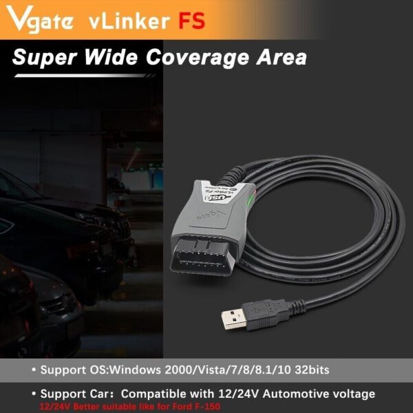 Vgate vLinker FS OBD2 Scanner USB Adapter Fit For FORScan HS/MS-CAN Auto Switch - Image 4