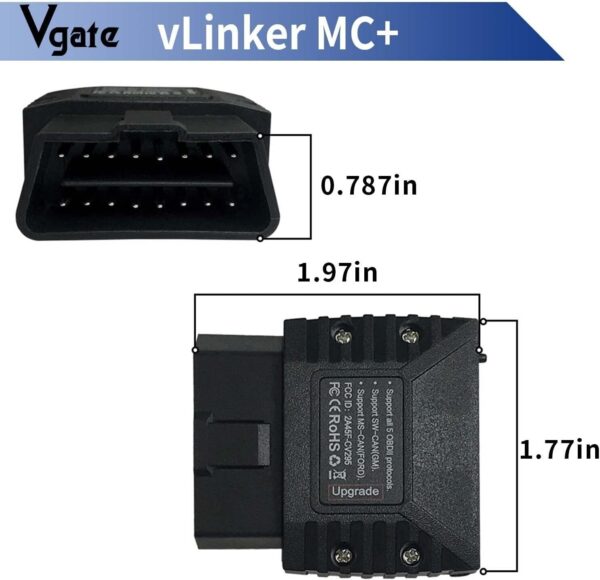 Vgate vLinker MC+ BT4.0 OBD2 Scanner Code Reader Diagnostic Tool Android/ios - Image 2