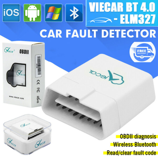 Viecar Bluetooth v4.0 OBD2 Car Diagnostics Scanner For IOS/Android carista UK - Image 2