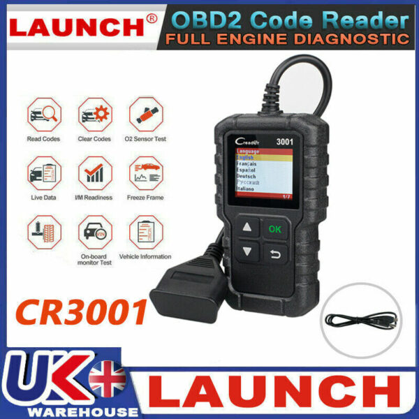 Volvo XC90 OBD2 Car Reader Scanner Tool Reset Engine Fault Code for MOT CR3001 - Image 2