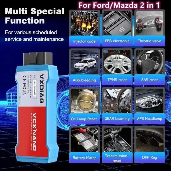 VXDIAG VCX NANO WIFI OBD2 Diagnostic Tool 2In1 For Ford/Mazda Scanner Code Reade - Image 6