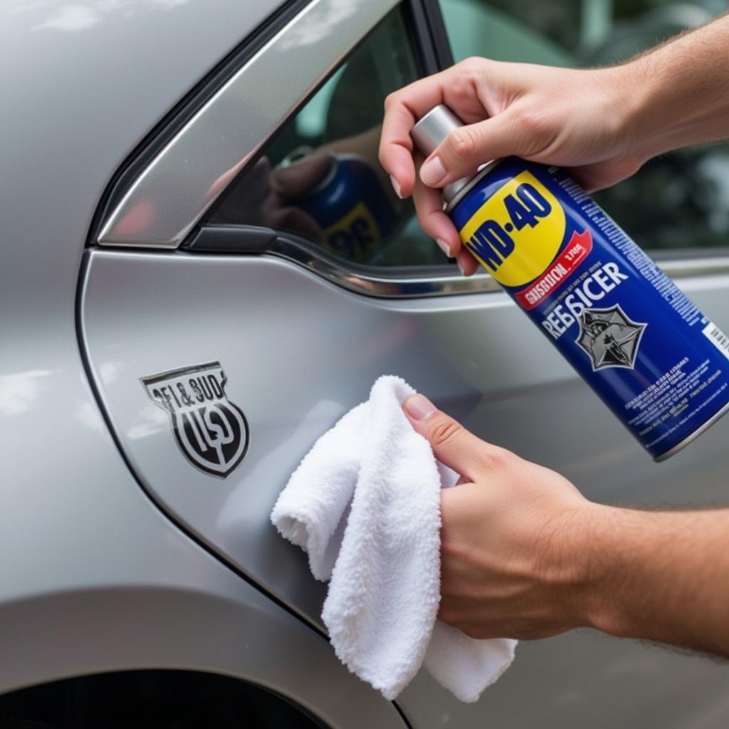 Removing Sticker Residue with WD-40