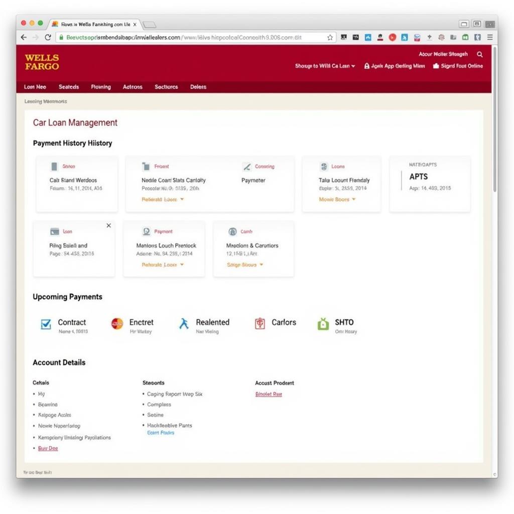 Wells Fargo Online Car Loan Management