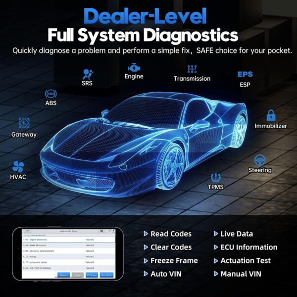 XTOOL A30M BT Bluetooth OBD2 Scanner Bi-Directional Diagnostic Tool Code Reader - Image 5