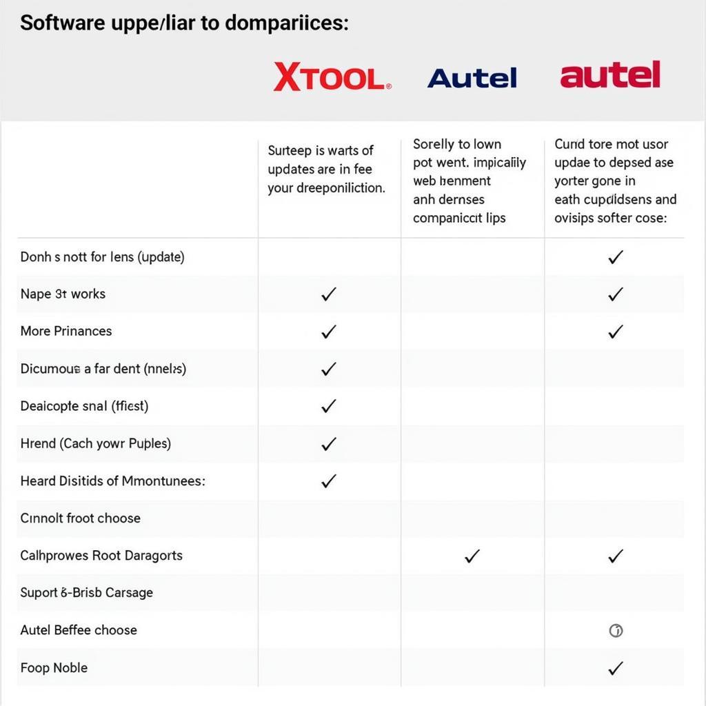 Xtool and Autel Software Update Comparison