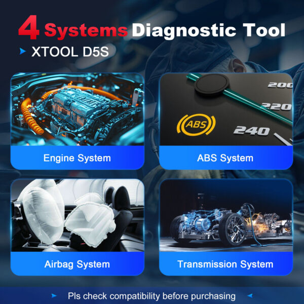 XTOOL D5S Auto Diagnostic Scanner Tool Car Code Reader AutoAuth CANFD 15+Resets - Image 5