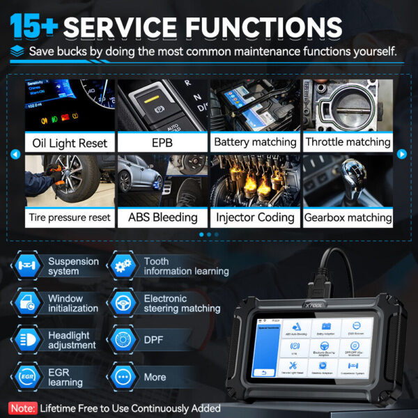 XTOOL D5S OBD2 Scanner Engine ABS SRS Transmission Car Diagnostic Tool FCA CANFD - Image 3