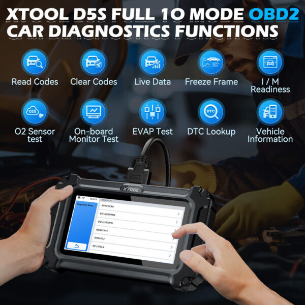 XTOOL D5S OBD2 Scanner Engine ABS SRS Transmission Car Diagnostic Tool FCA CANFD - Image 6