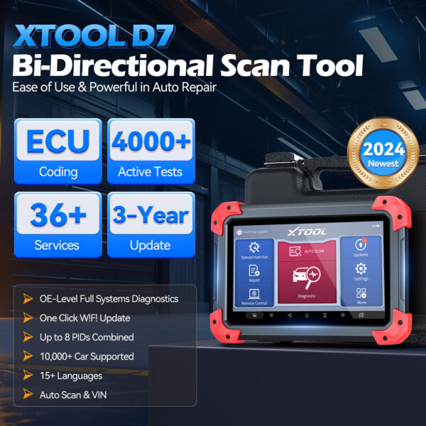 XTOOL D7 Auto OBD2 Bidirectional Scanner All System Diagnostic Coding Reset Tool - Image 2