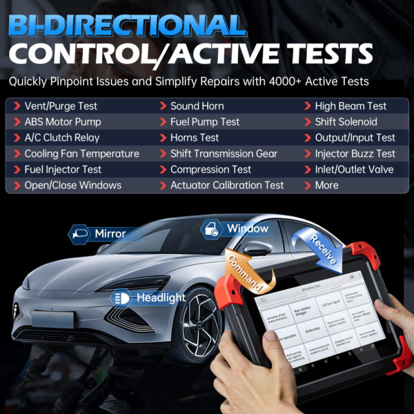 XTOOL D7 Auto OBD2 Bidirectional Scanner All System Diagnostic Coding Reset Tool - Image 6