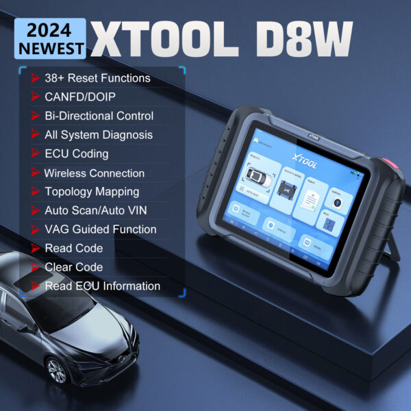 XTOOL D8W OBD2 Scanner E/CU Coding All System Diagnostic Bidirectional Topology - Image 3