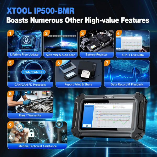 XTOOL IP500 for BMW/Mini/Rolls-Royce Auto Bidirectional Scanner ECU Coding Tool - Image 6