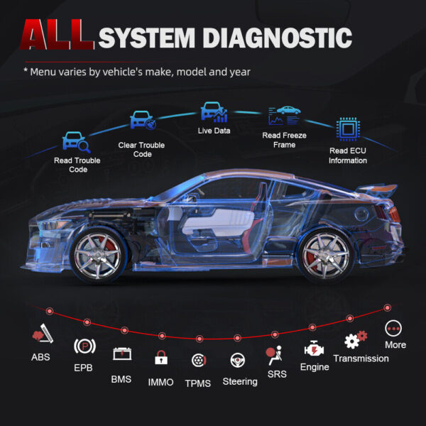 XTOOL IP608 Full OBD2 Car All System Diagnostic Tool Scanner BMS Oil DPF Reset - Image 4