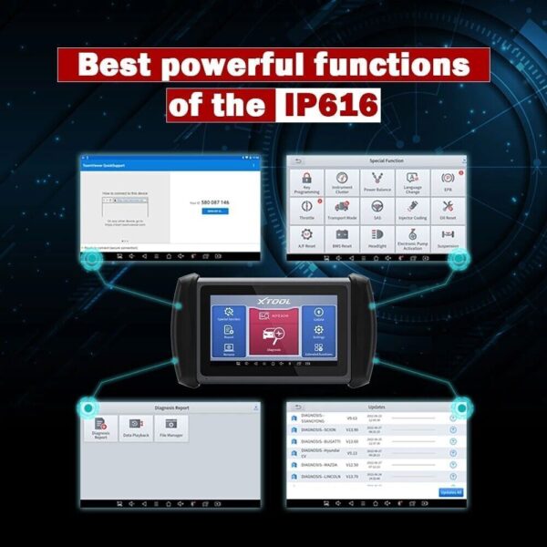 XTOOL IP616 OBD2 Scanner Diagnostic Scan Tool Lifetime Free Software Update - Image 6