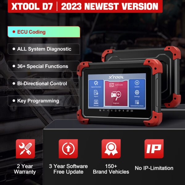 XTOOL USED D7 Auto All System Diagnostic Bidirectional K^ey Programming Scanner - Image 3