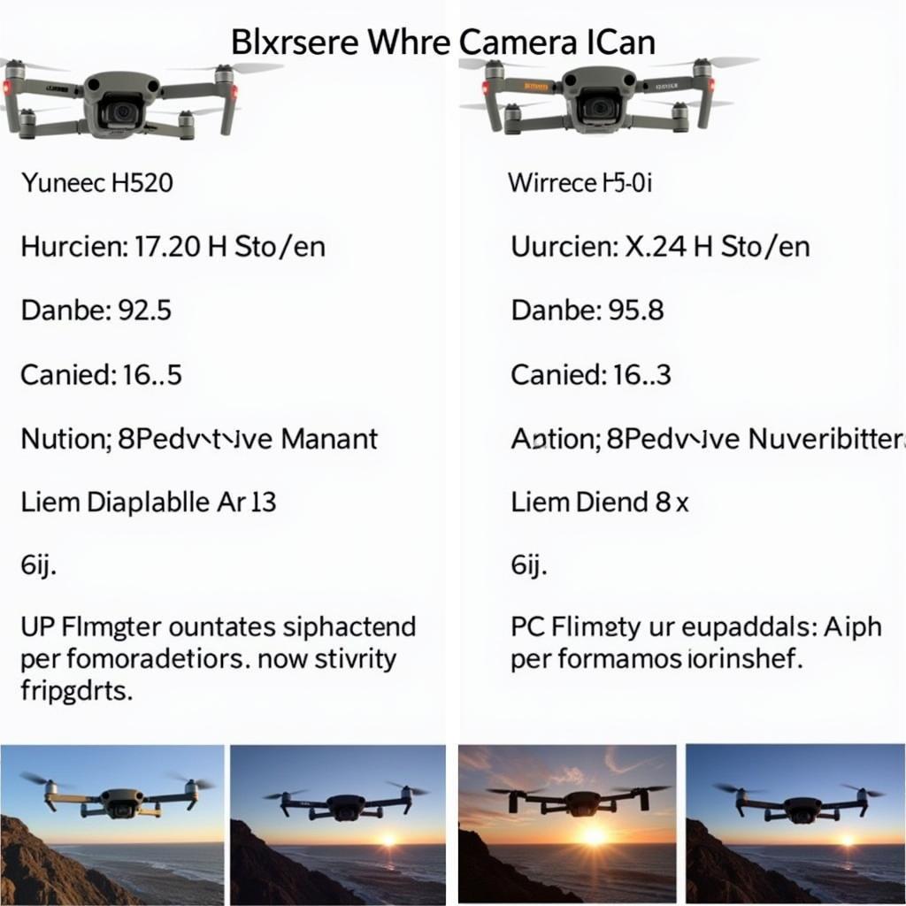 Yuneec and Autel Drone Camera Comparison